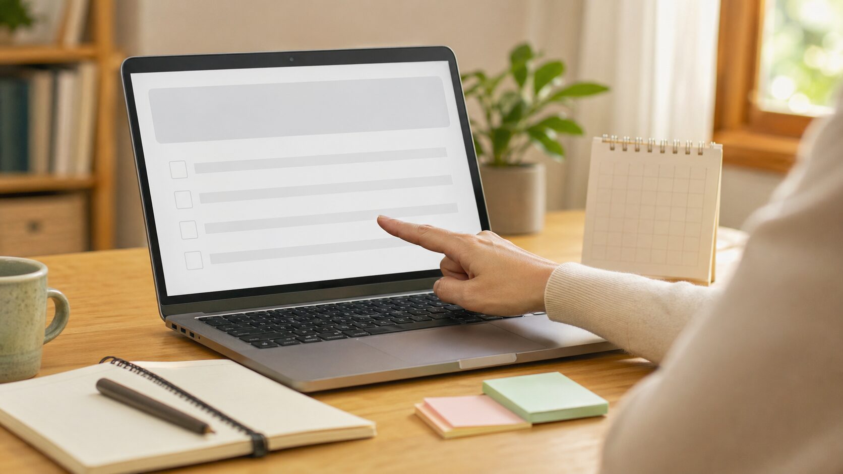 在宅で取れる資格の受講方法と試験方法を確認するイメージ