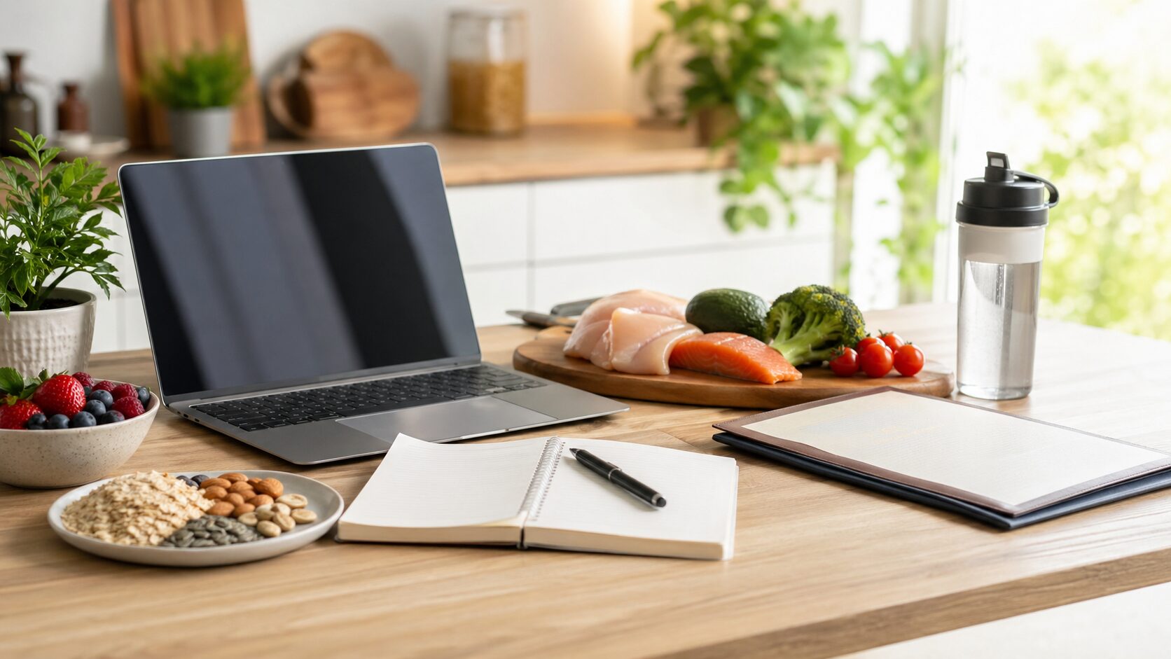 食と健康系の資格を在宅で学ぶイメージ