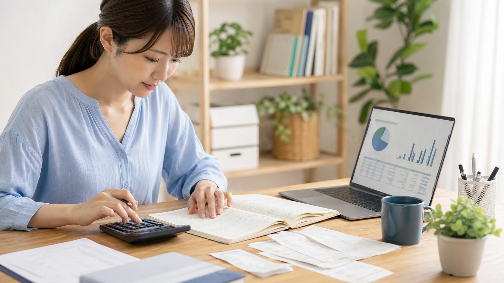 簿記で在宅経理を目指すイメージ